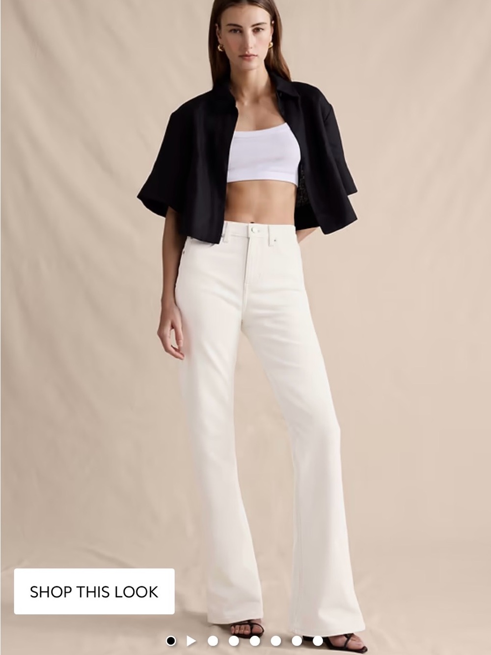Banana Republic White Bootcut jeans